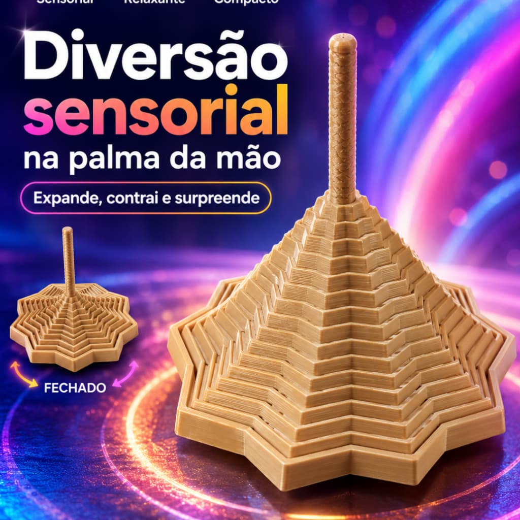 Fidget Toy Estrela Sensorial 3D Expansível Brinquedo Anti Stress Relaxante Rotativo