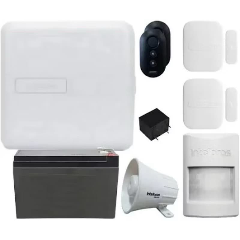 Kit alarme central AMT 2018 E Smart + 1 Ivp 3000 CF + 2 Xas 4010 Smart magnéticos