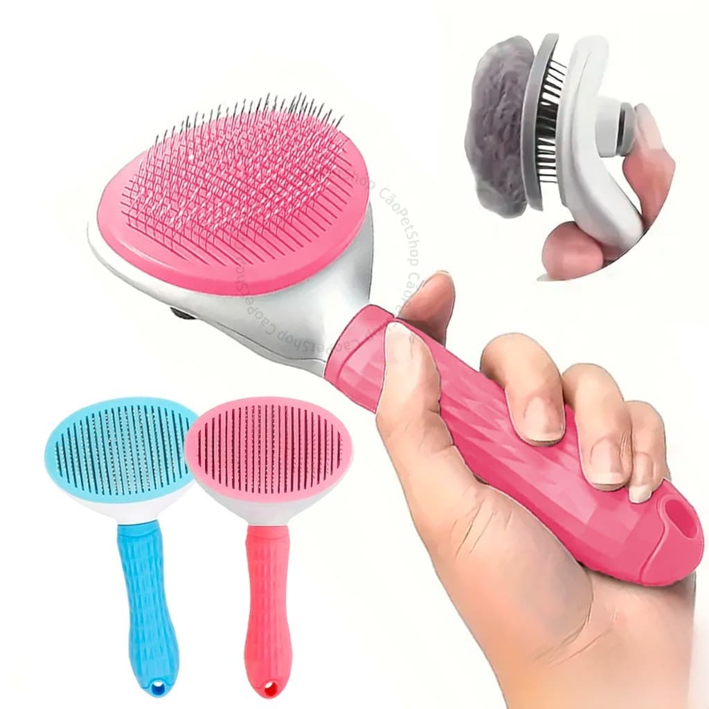 Escova Removedora Tira Pelos Pets Cães e Gatos Paws Rasqueadeira Automática Pente