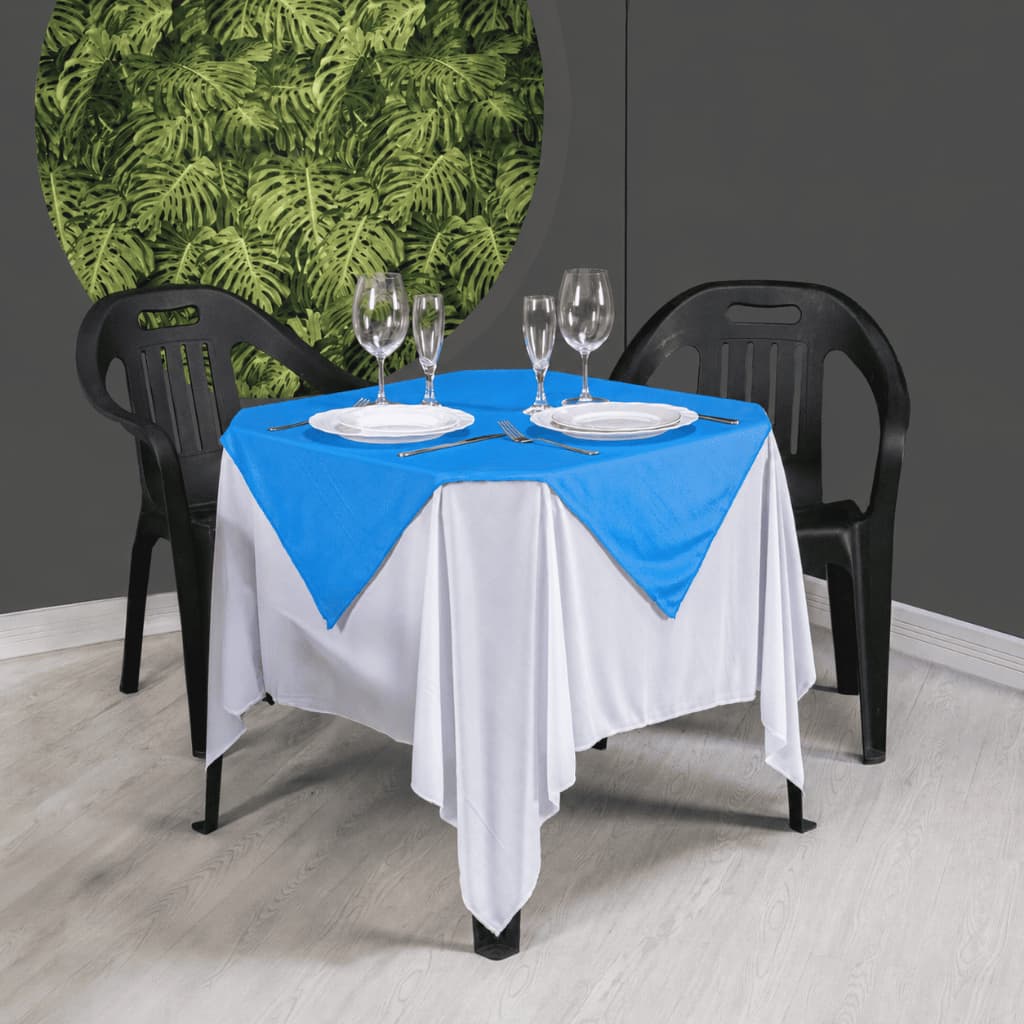 Kit 10 Toalhas de Mesa Festa Casamento + Cobre Manchas 75x75cm