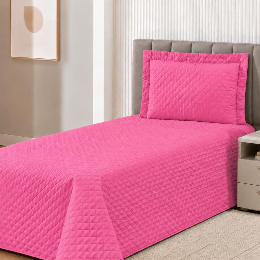 Kit Cobre Leito Solteiro Matelado Microfibra 170 Fios 2 Peças com Porta Travesseiro
