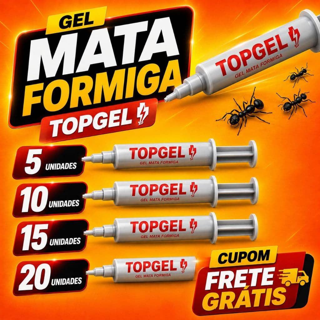 Mata Formiga Gel 10g Kit 5, 10, 15 e 20  Unidades Elimina Ninho e Rainha em 24h