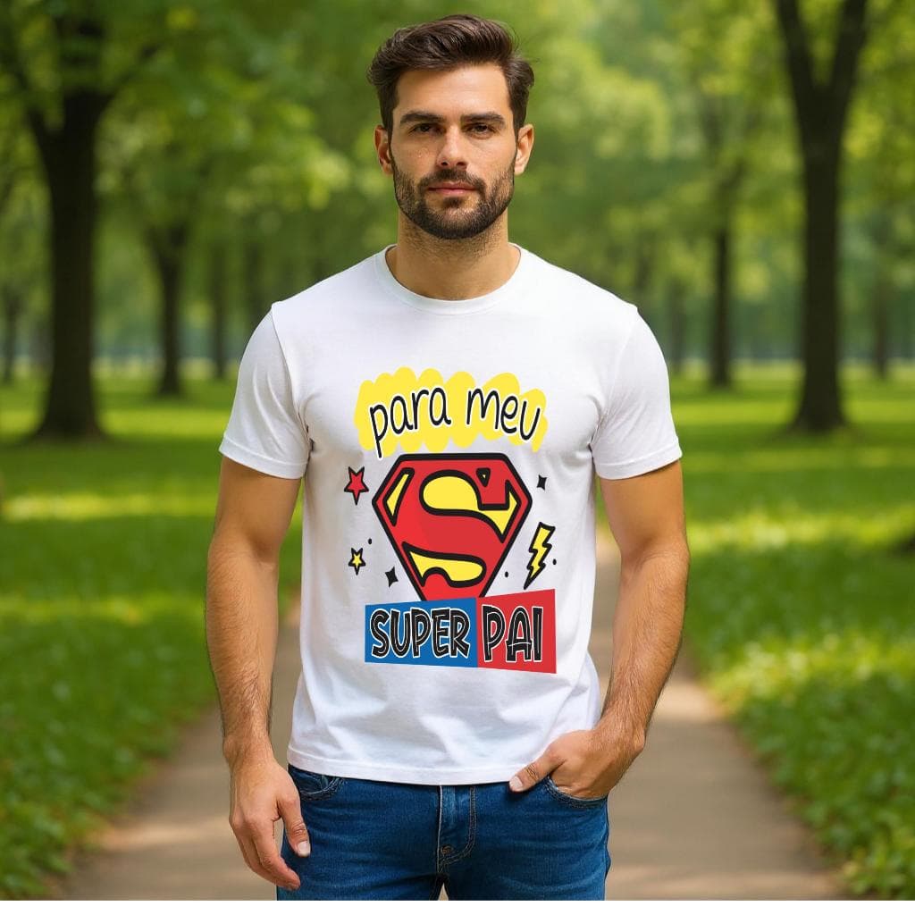 Bella Gis Camiseta Personalizada Feliz Dia dos Pais Meu Héroi Papai Melhor Pai do Mundo