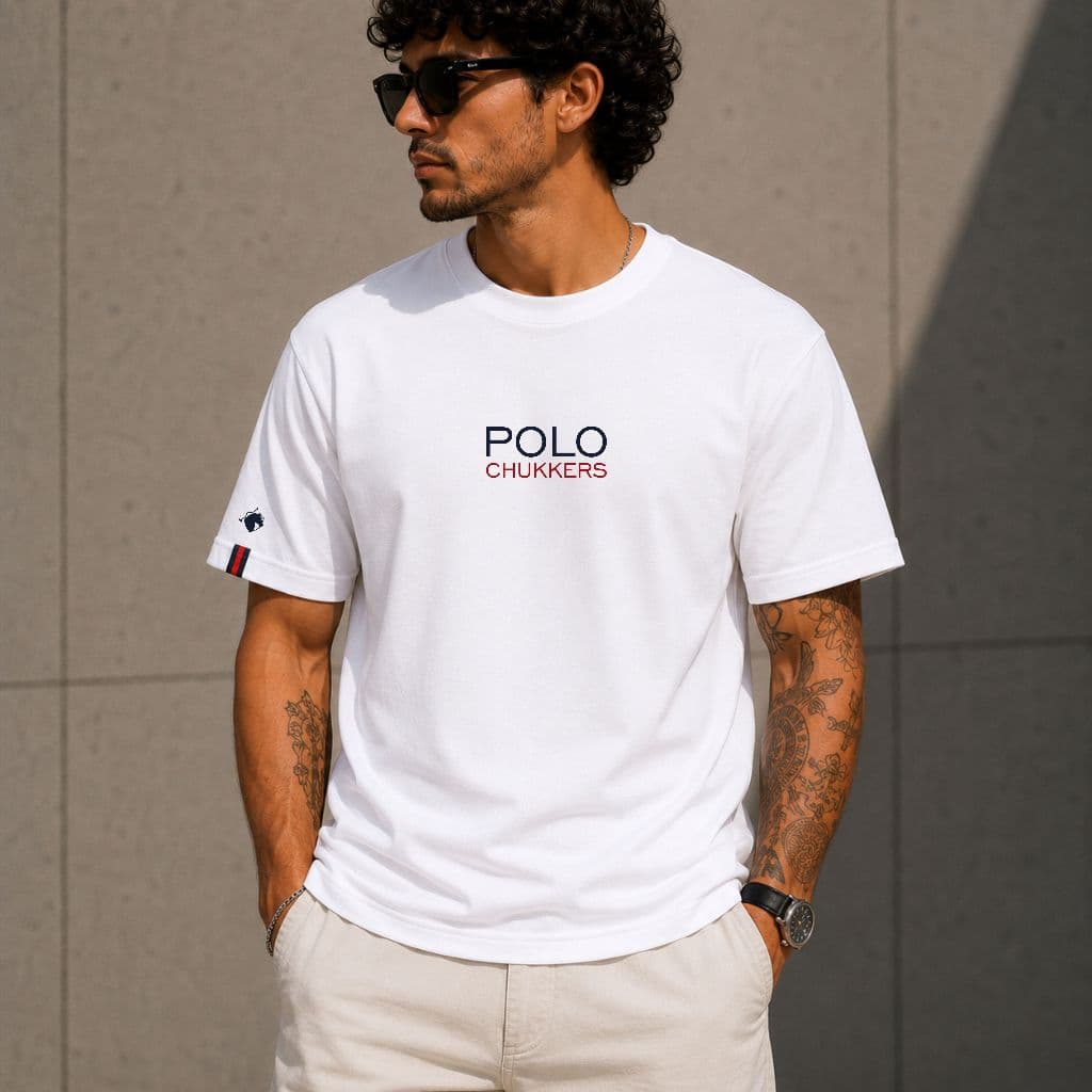 Camisa Camiseta Masculina Polo Chukkers Alto Estilo Confortável 100% Algodão Peruano Premium Manga Curta