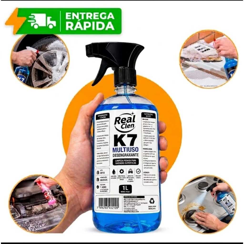 Desengraxante K7 Original Multiuso 1L Uso Domestico Automoveis e Geral