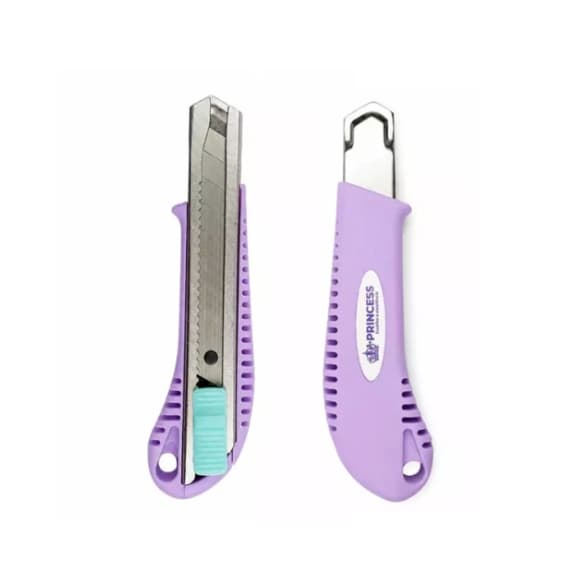Estilete Princess 15,5cm Lilás para Artesanato e Papel Lâmina 18mm UT.1226
