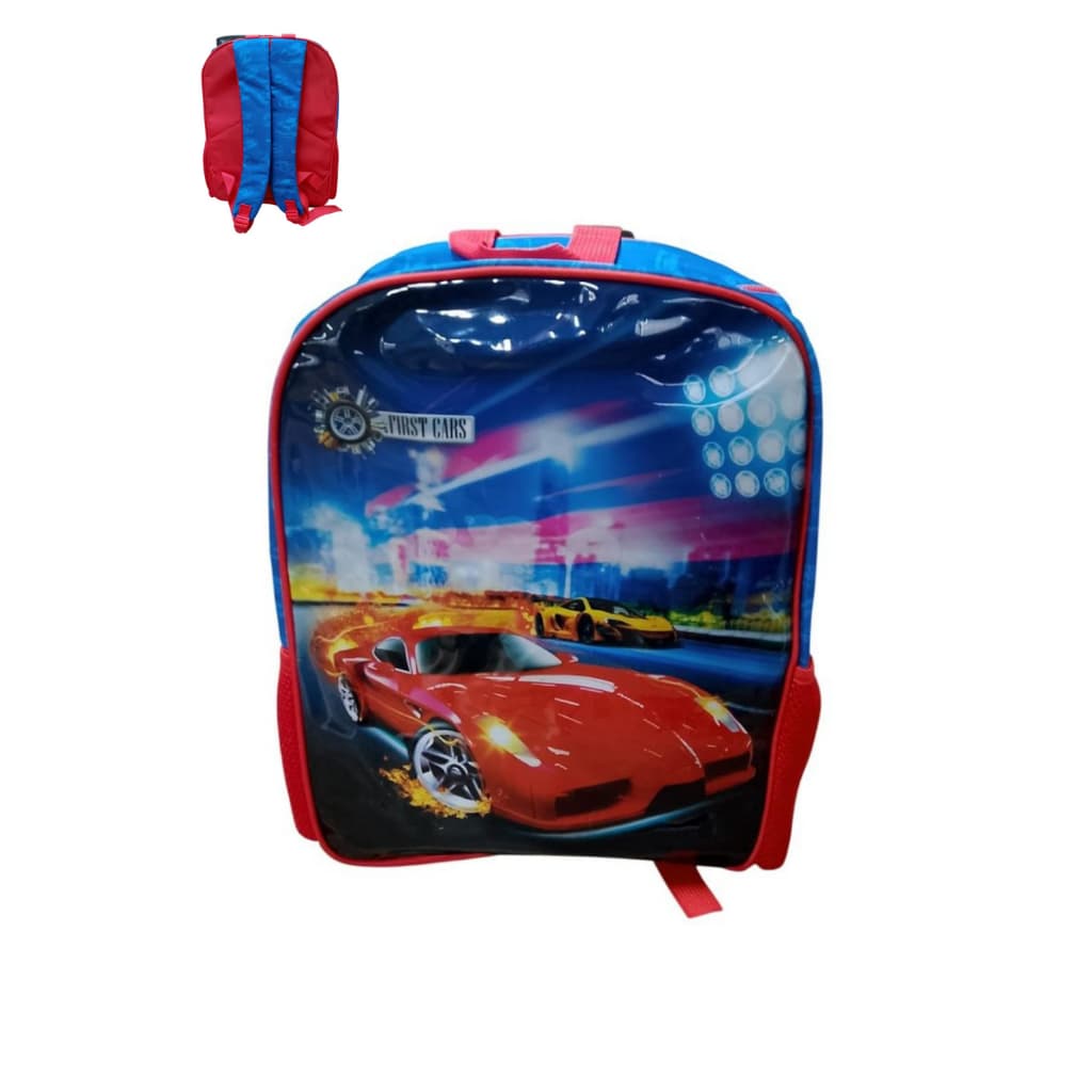 Mochila Carros Vermelha Relampago Mcqueen Infantil Escolar Bolsa Caderno Passeio Resistente