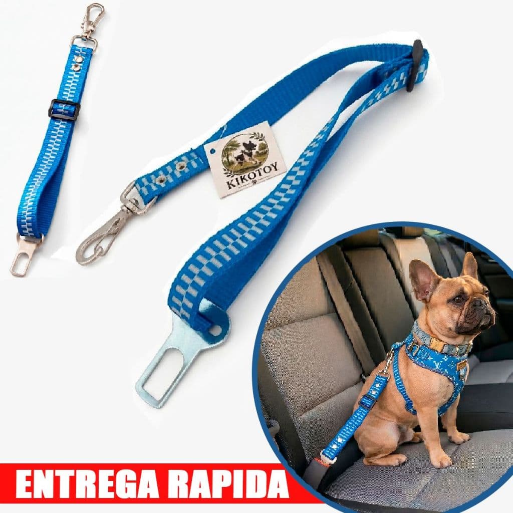 Cinto de Segurança Para Pet Universal Azul Compatível Com Todos os modelos de veículos