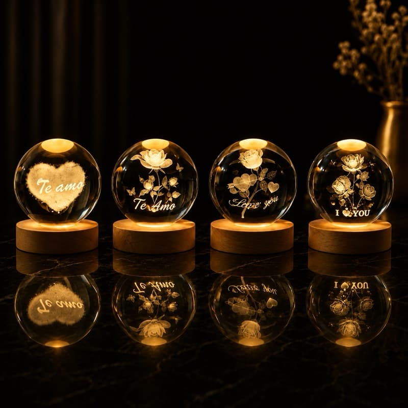 LUMINARIA GLOBO VIDRO GIRATÓRIA AMOR