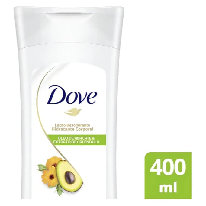 Hidratante Corporal Dove - Óleo de Abacate e Extrato de Calêndula - Loção Desodorante - 400Ml