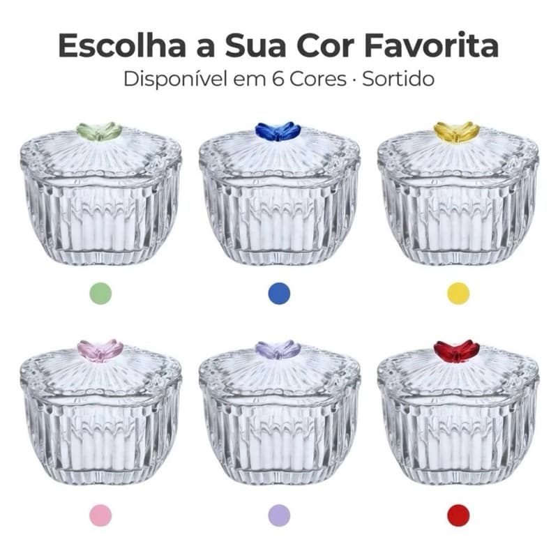 PORTA JOIAS LYOR FAIRY BUTTERFLY CRISTAL 8,5CM X 8CM X 7CM DECORATIVO E ELEGANTE
