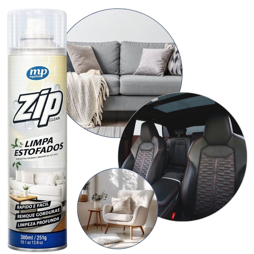 Limpa Estofado Em Spray 300ml Remove Manchas Sujeiras Gorduras Limpeza Profunda