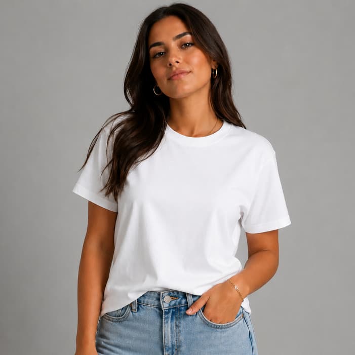 Camiseta Branca Feminina Lisa Premium Streetwear Algodão Confortável Moda Urbana