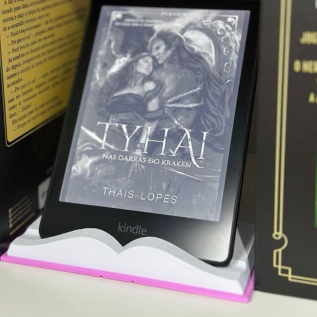 Suporte para Kindle em Formato de Livro | Base Decorativa para Leitura