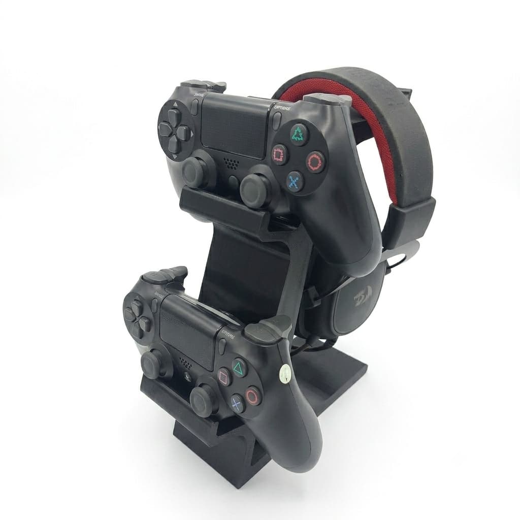 Suporte Gamer para Headset e dois Controles PS5 Xbox