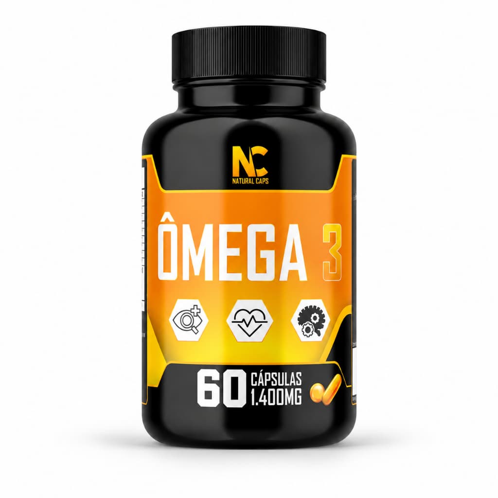 Ômega 3 1400mg 60 Cápsulas Suplemento Coração Função Cerebral Memória