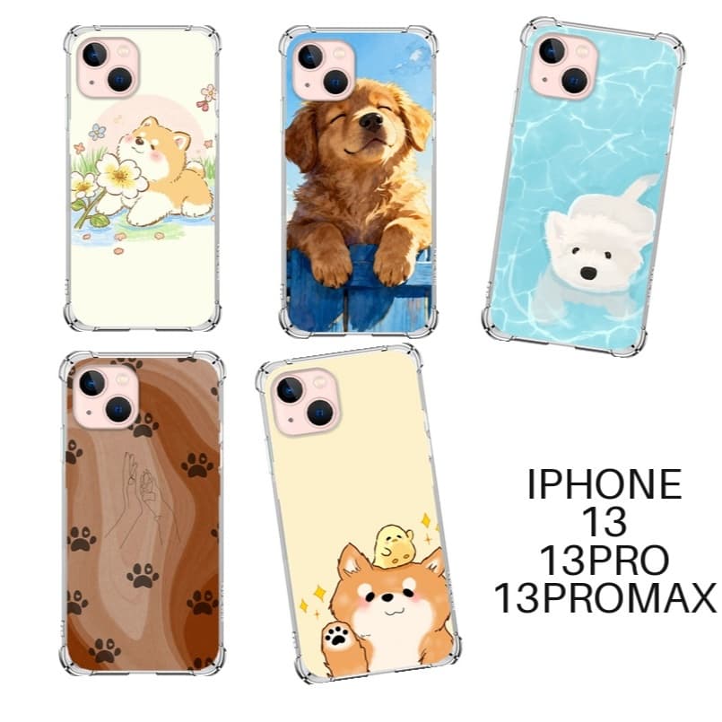 Capinhas de Celular TPU Iphone 13 13 Pro 13 Pro Max Pets Cachorros Fofos Filhotes Filhotinhos Proteção Anti-Impacto