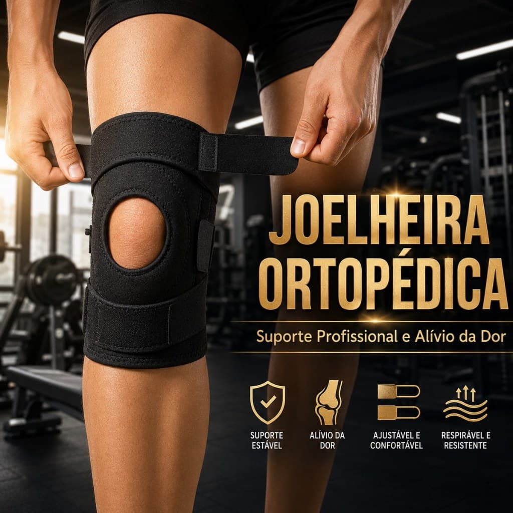 Joelheira Ortopédica Compressiva Ajustável Academia Crossfit Corrida Suporte Para Joelho Pronta Entrega