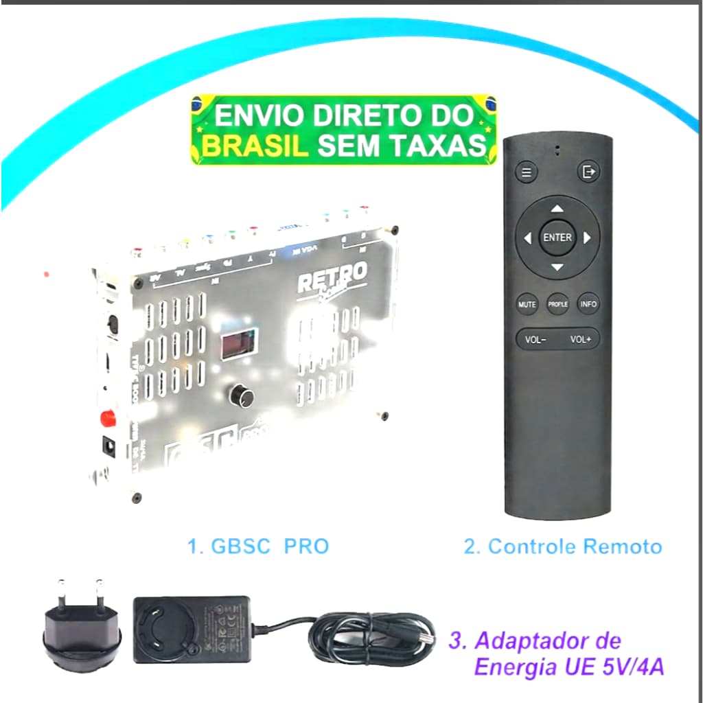 Conversor RetroScaler GBS Control Pro (GBSC) V1.3 - Upscaler HDMI para Consoles Retrô