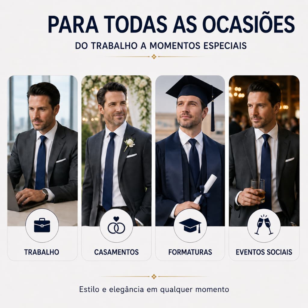 Gravata Social Slim Moderna Tecido Premium Masculina Elegante para Ternos Presente Padrinhos