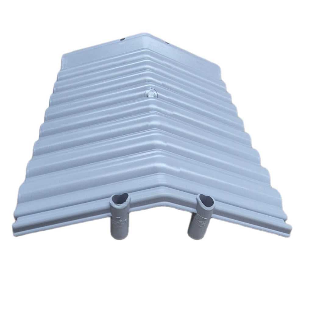 Kit 9 Capa Muro 33x26cm Plástico Premium Pingadeira Mureta Proteção Infiltração Acabamento Obra Fachada