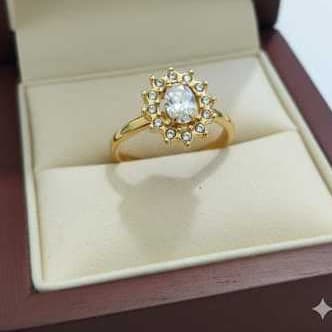 Anel Cravejado FORMATURA com zirconia de aço inox ouro prata brilhante casamento noivado moda feminina