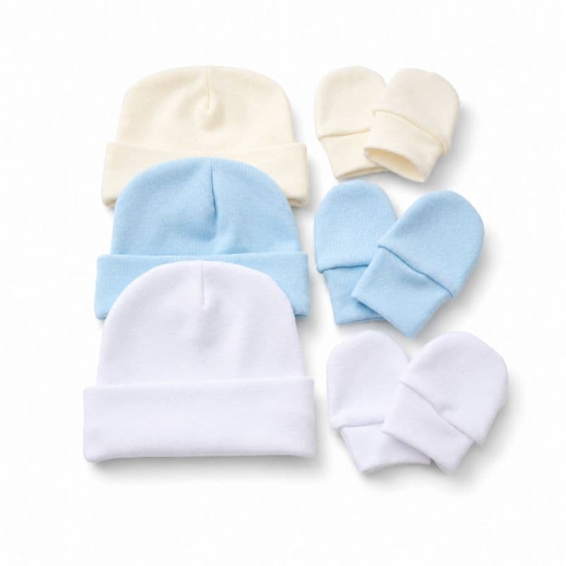 Toquinha para Bebê 100% algodão-Kit com 6 peças