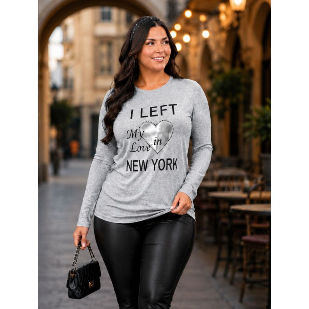 Blusa Estilosa Feminina de Manga Longa Plus Size Meia Estação Tapa bumbum Confortável Ideal para Passeios Trabalho