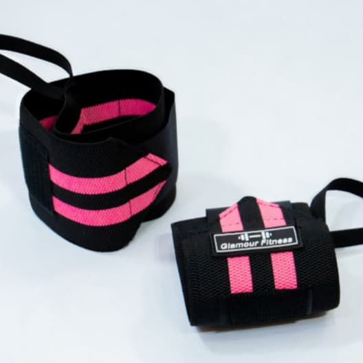 PAR Munhequeira Rosa  Protetor de Punho Fitness Academia Crossfit Treino Funcional