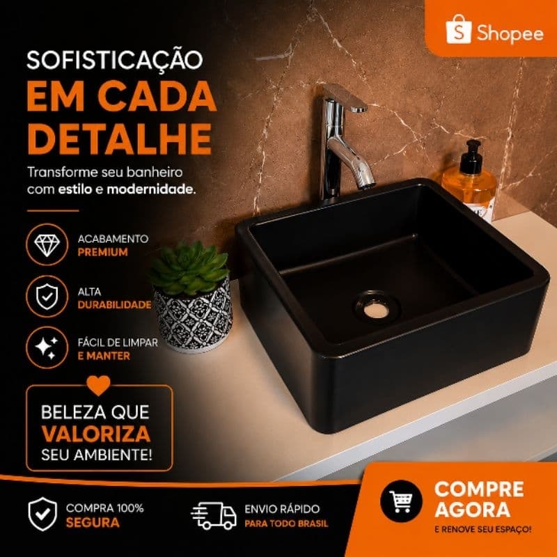 PIA PARA BANHEIRO CUBA DE APOIO SOBREPOR MODERNA LAVABO RESISTENTE