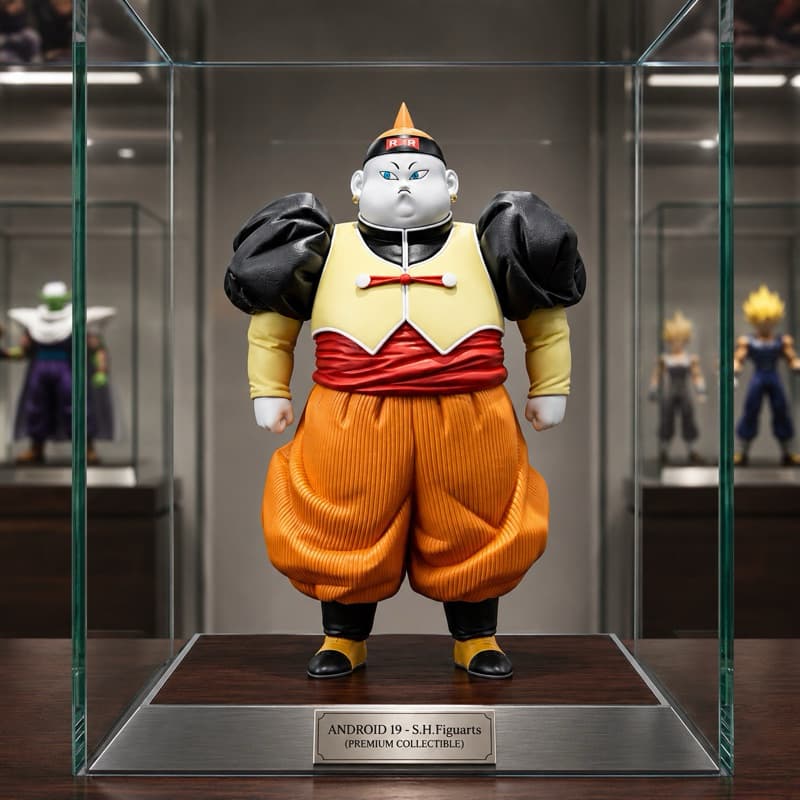 Action Figure Androide Número 19 Com 27Cm Peça em PVC Com 1kg Dragon Ball Z