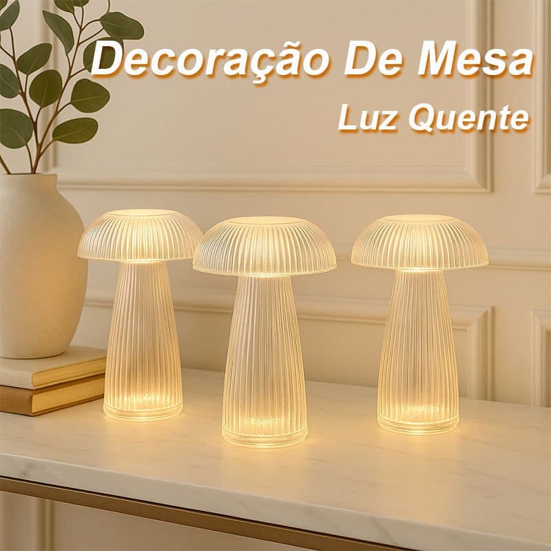 Luminárias De Mesa Cogumelo Abajur Decorativo Moderna Minimalista Led Luz Quente Quarto