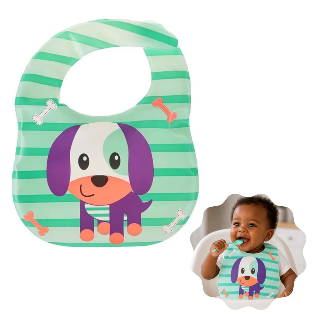 Babador Impermeável Bebê Infantil Lavável EVA Resistente e Fácil de Lavar