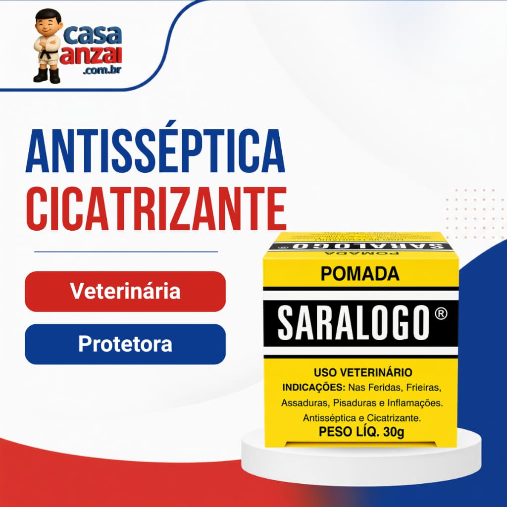 Pomada Saralogo 30g Matacura Para Cães e Gatos