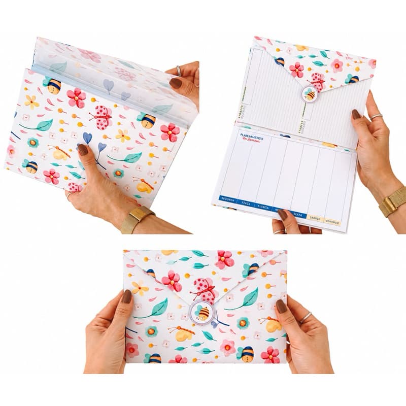 Planner + Agenda Envelope Permanente A5 Sem Data Capa Dura Organizador Diário