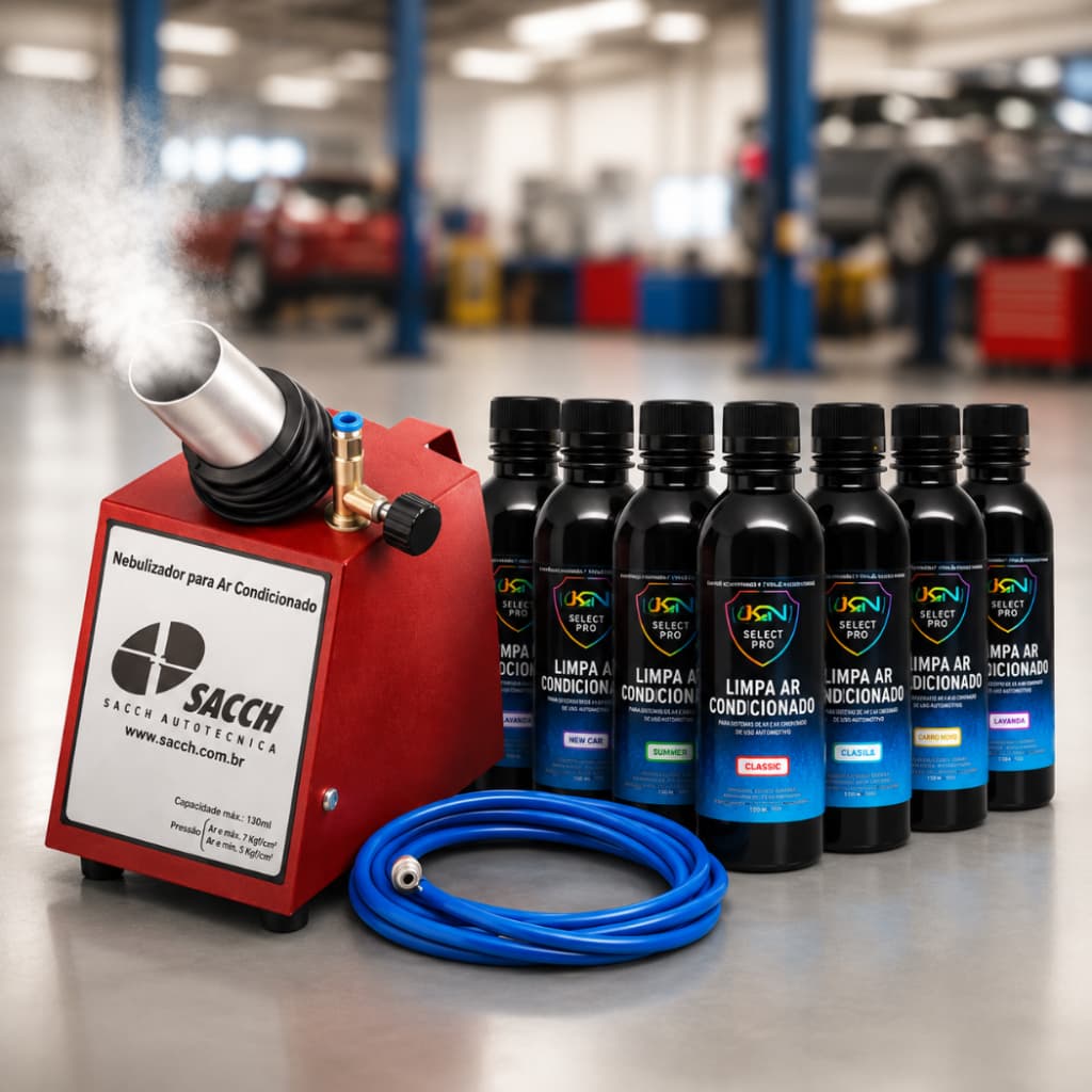 Maquina Nebulizadora Ar Condicionado Automotivo  10 Limpa Ar Condicionado Higienização Carro Kit