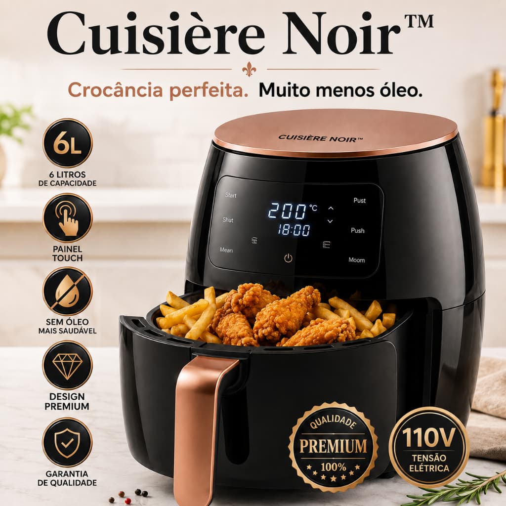 Air Fryer Fritadeira Elétrica Sem Óleo 6L Sunchan1500w 110V
