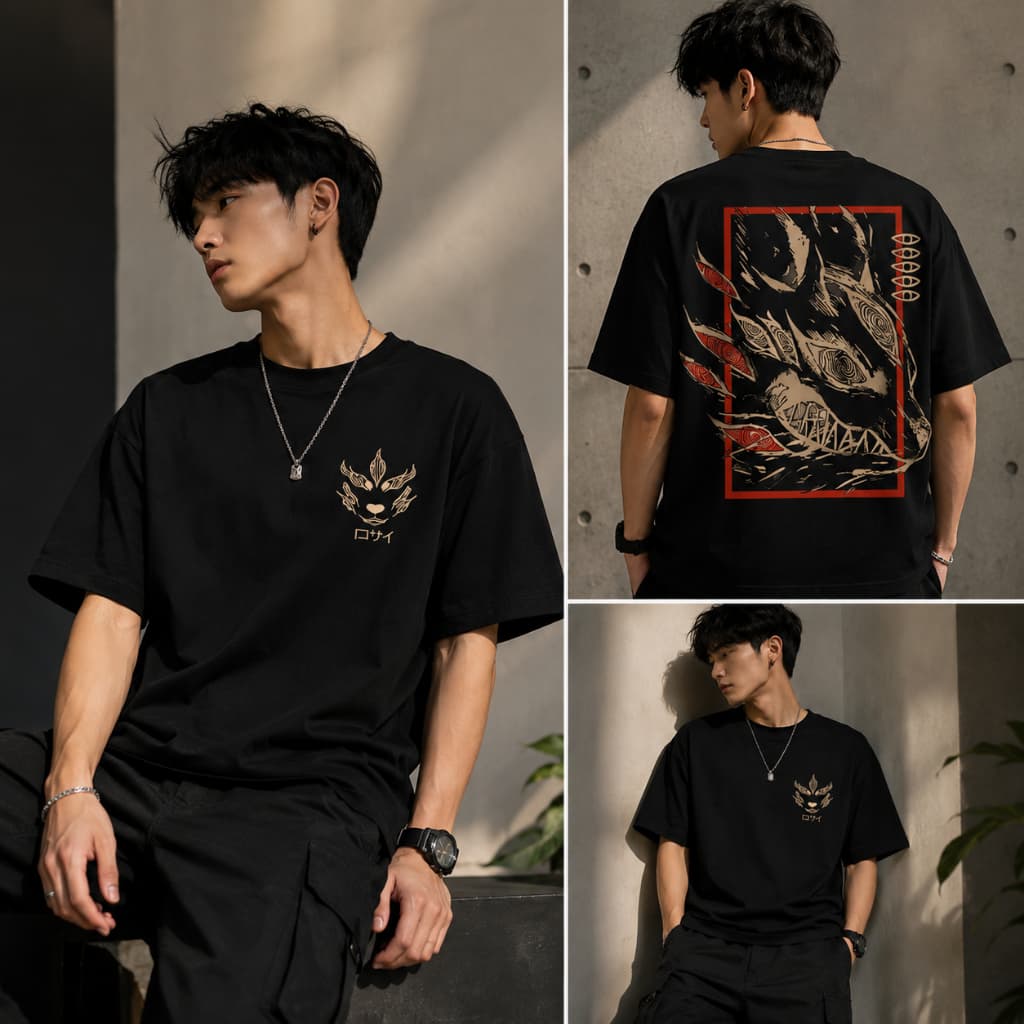 Camiseta Anime Chainsaw Man Aki Fox Devil Unissex 100% Algodão T-Shirt Premium