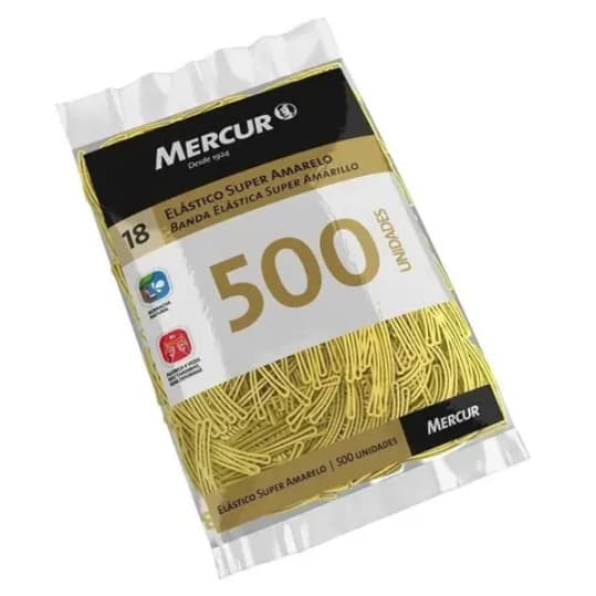 Elástico Super Amarelo C/ 100 - Mercur