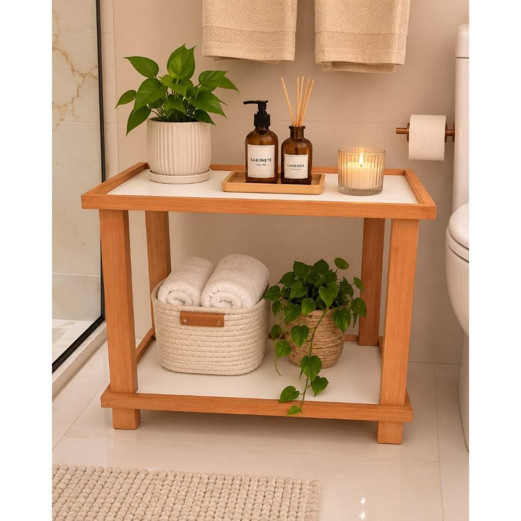 Mesa de Apoio Multiuso organizador para Banheiro Quarto Sala Cozinha