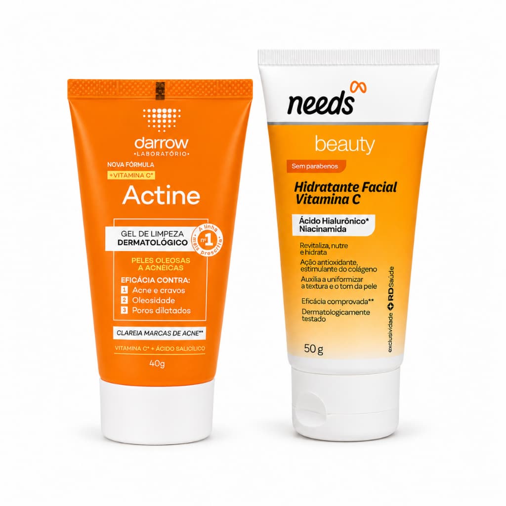 Kit Actine Darrow Sabonete Líquido 40g + Hidratante Facial Needs Vitamina C 50g