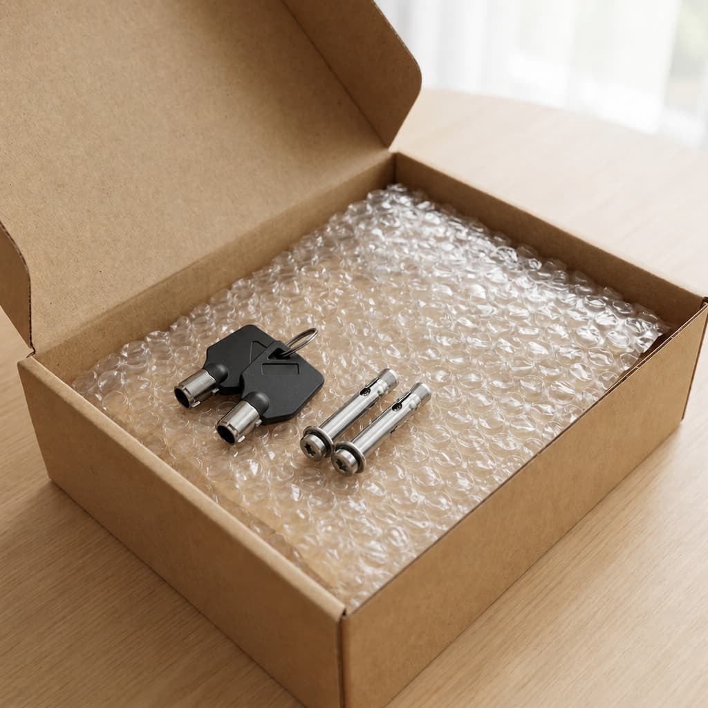 Kit Acessórios para Cofre – 2 Chaves  + 2 Parabolts