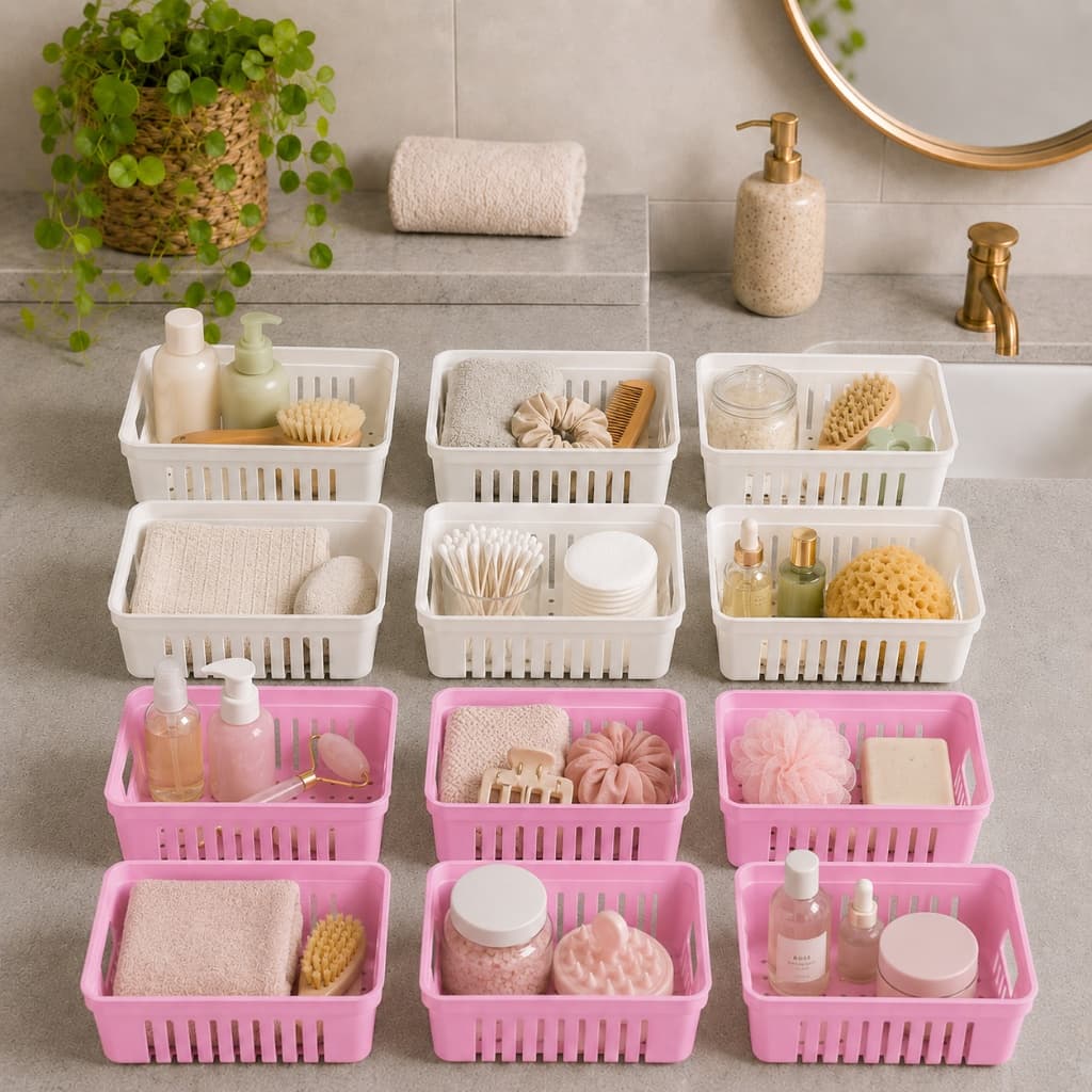 Kits de Cestinhas Organizadoras Cozinha Lavanderia Banheiro Escritório