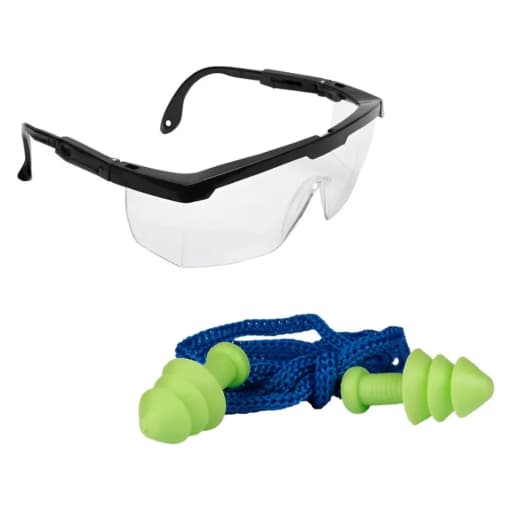 Kit Segurança Individual: Óculos e Protetor Auricular