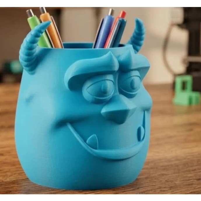 💙 Porta-Lápis Sullivan Monsters Inc. | Organizador de Mesa | Decoração Geek | Impressão 3D