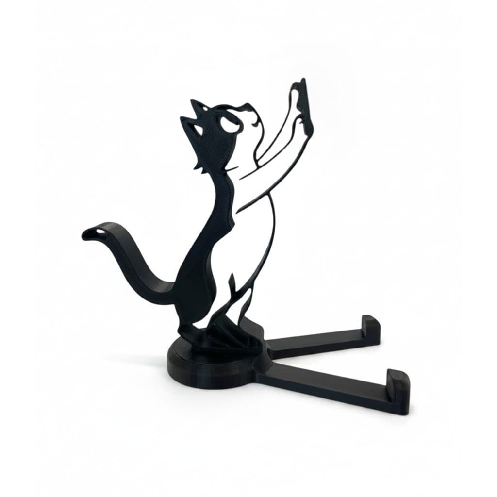 Suporte de Celular Gatinho Fofo Presente Perfeito Decorativo Sala Quarto