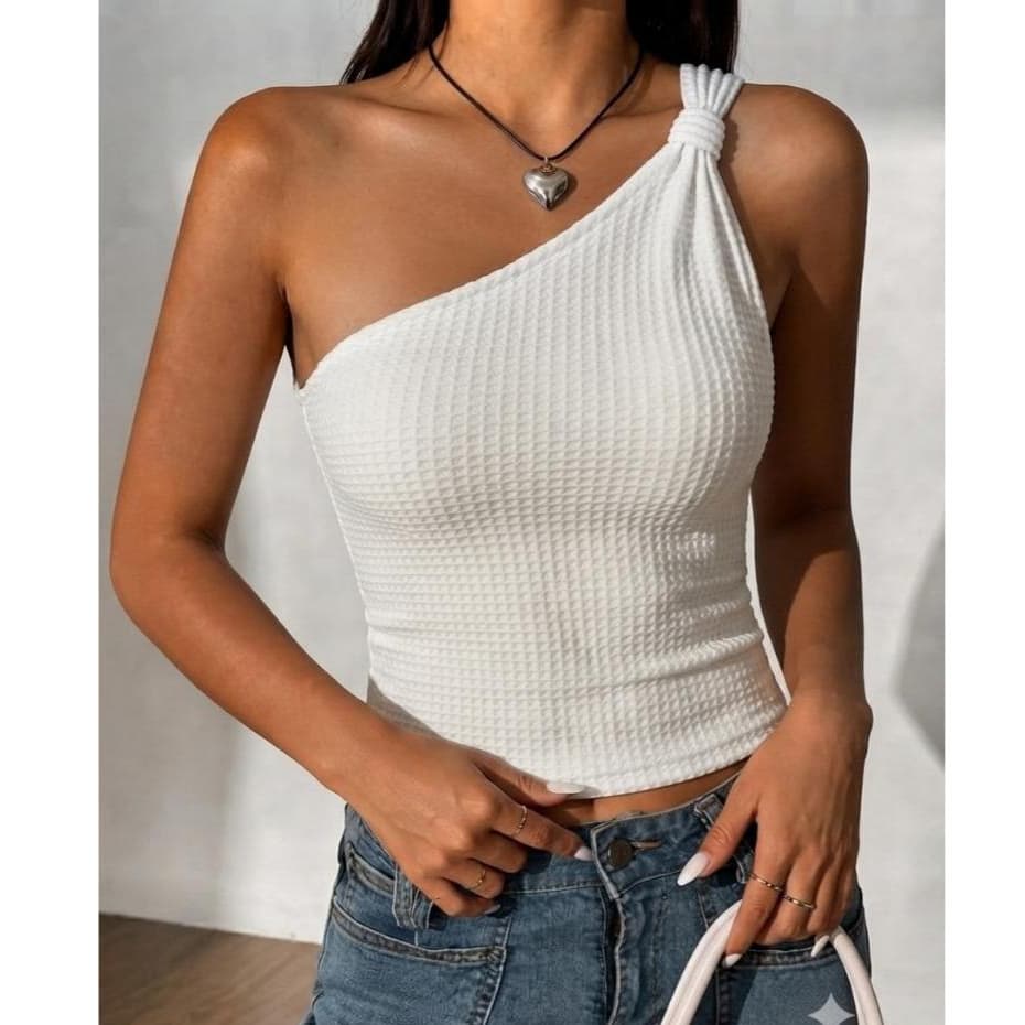 Blusa Feminina Estilosa Nula Manca Tricot  Premium Roupa Feminina Verão Tendência Carnaval
