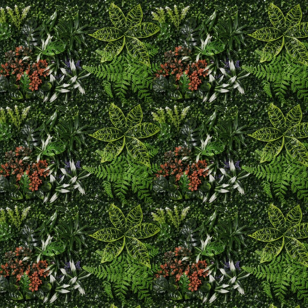 Placa 40x60 Jardim Vertical Verde Planta Flores Artifical Folhagem Buxinho