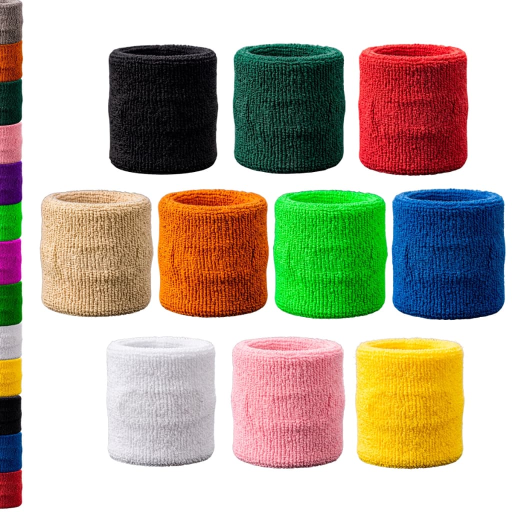 Kit 10 Munhequeiras Esportivas– Absorção de Suor Confortável