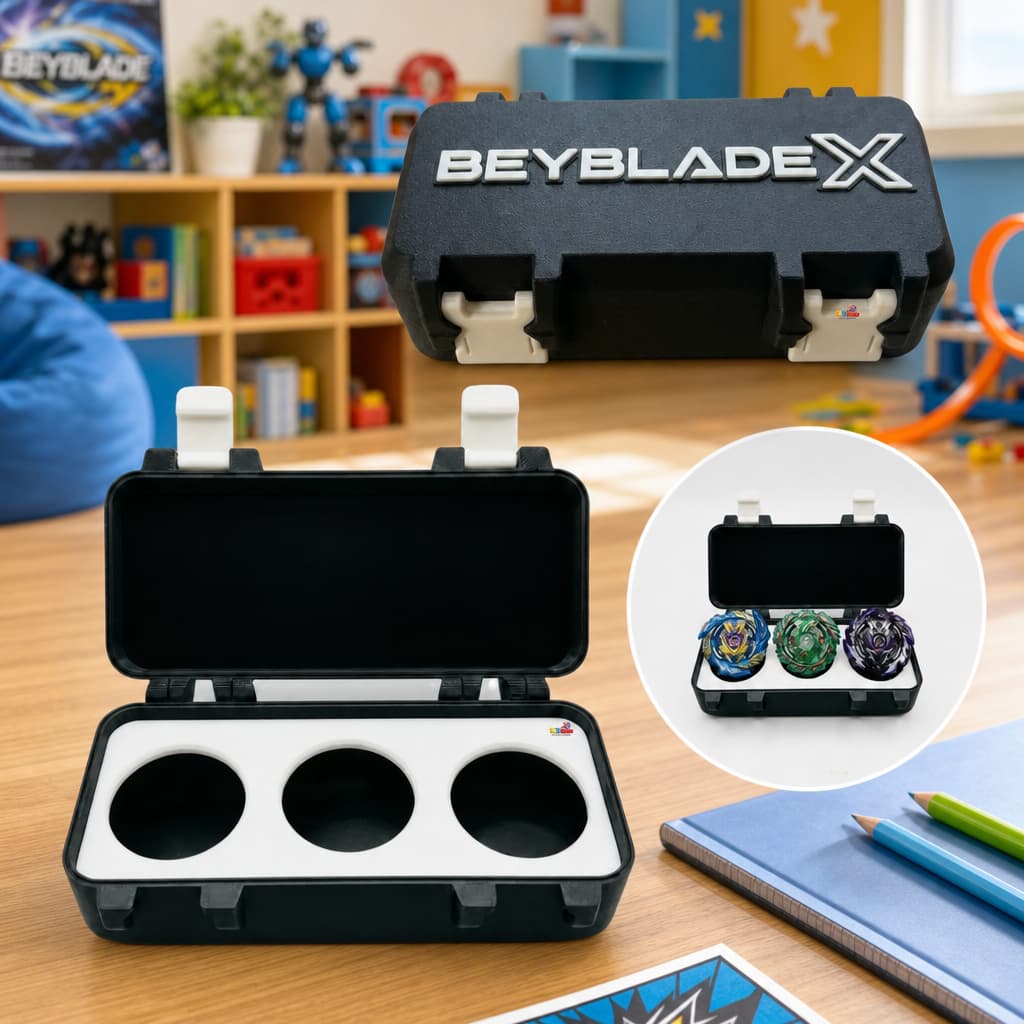Caixa Para Beyblade Battle Box Estojo Case Para Transporte E Torneios Preto Competidor